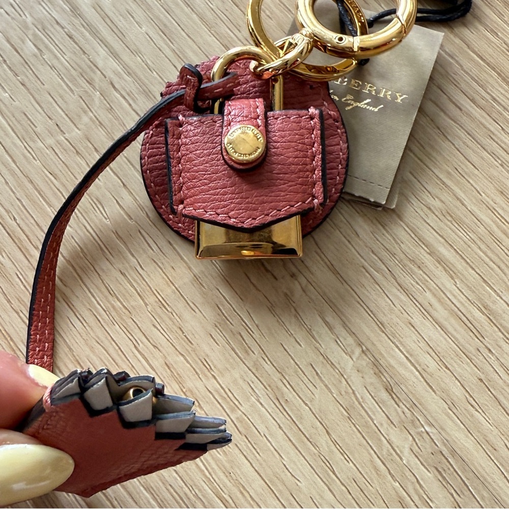 NWT Burberry Pallas Head Lock Charm Keychain - Picture 3 of 6